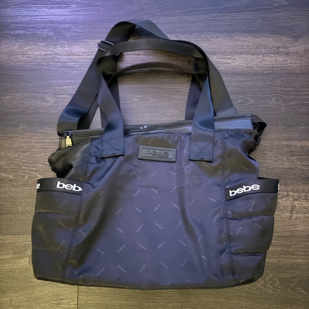 BEBE Black Duffel/Diaper Bag